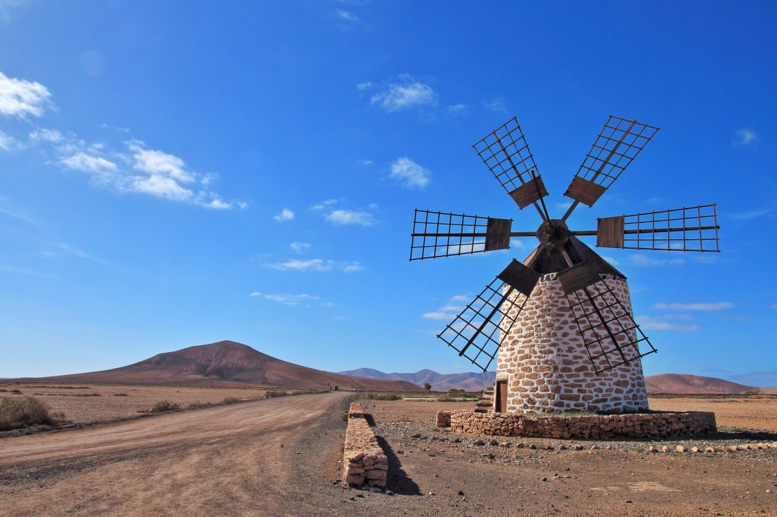'Windmill on Fuerteventura, Canary Islands, Spain' - Fuerteventura